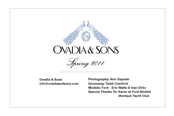 Ovadia & Sons spring summer 2011 collection
