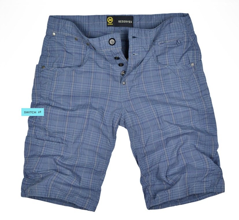 Reserved shorts for men
