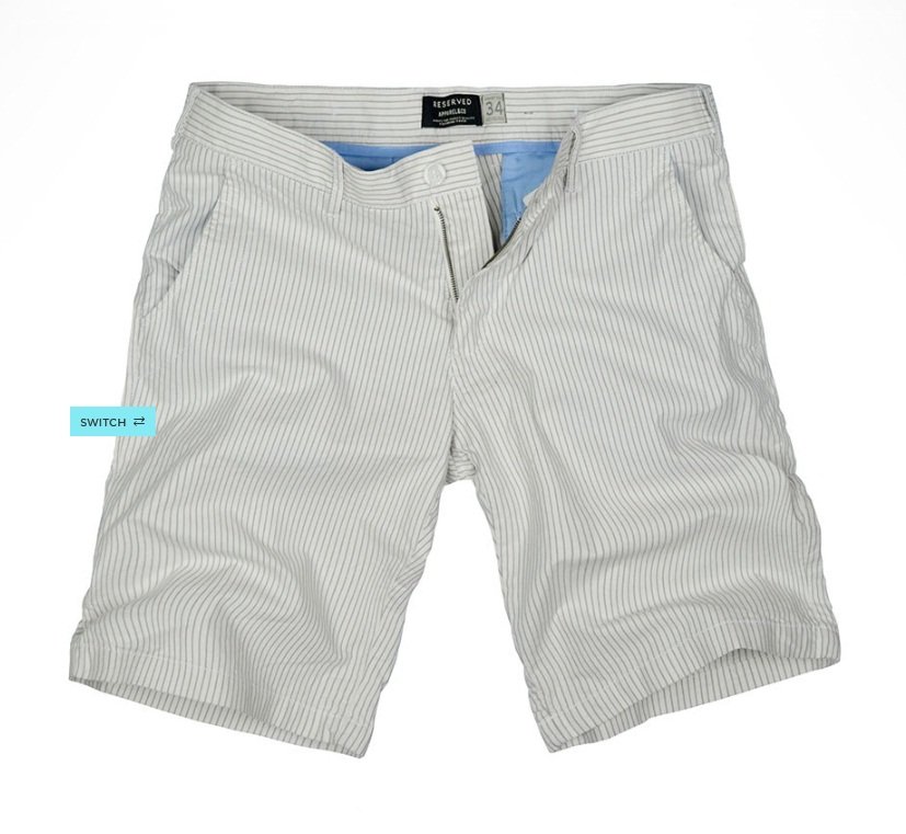 Reserved shorts for men