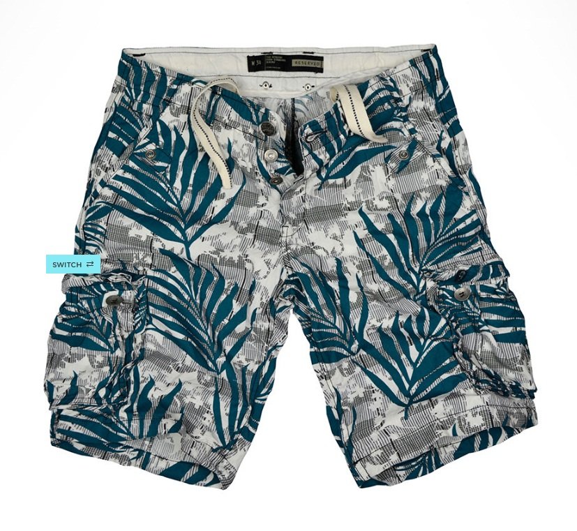 Reserved shorts for men