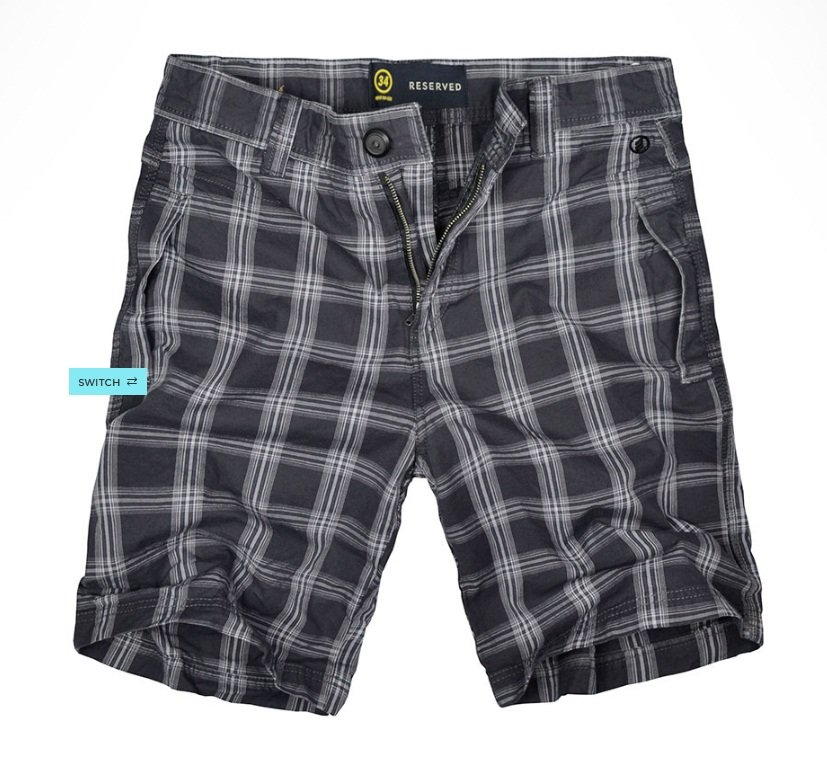 Reserved shorts for men